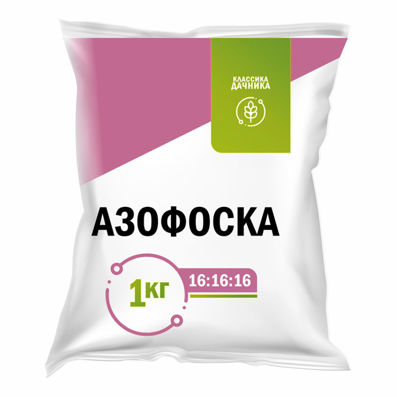 Минеральное удобрение Азофоска, упаковка 1 кг